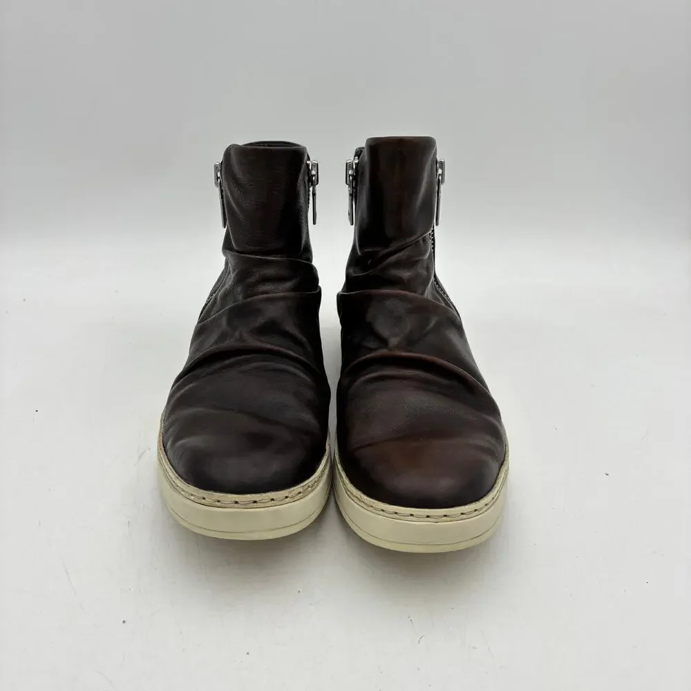 John Varvatos Collection 315 Mac Double Zip Leather Sneaker Boot Size 9.5M